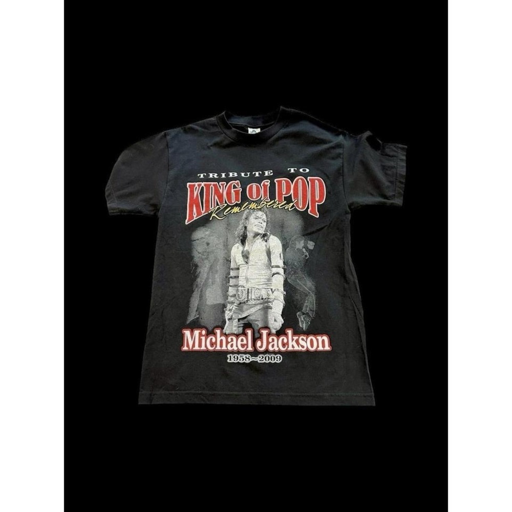 Vintage Michael Jackson King Of Pop Tshirt Medium Rap Tee Memorial RARE 90's Y2K